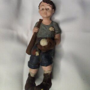 Sarah's Attic Boy Baseball Shelf Sitter Vintage Figurine